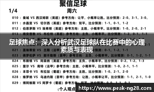 足球焦点：深入分析武汉足球队在比赛中的心理素质与表现